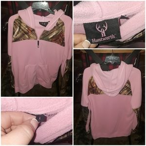 Worn once huntsworth pink camo zipup hoodie